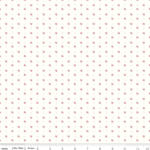 Bee Backgrounds - Tea Rose Clover - Per Yard - by Lori Holt - Riley Blake designs - Basic, Background, Low Volume - C9711-Tearose - RebsFabStash