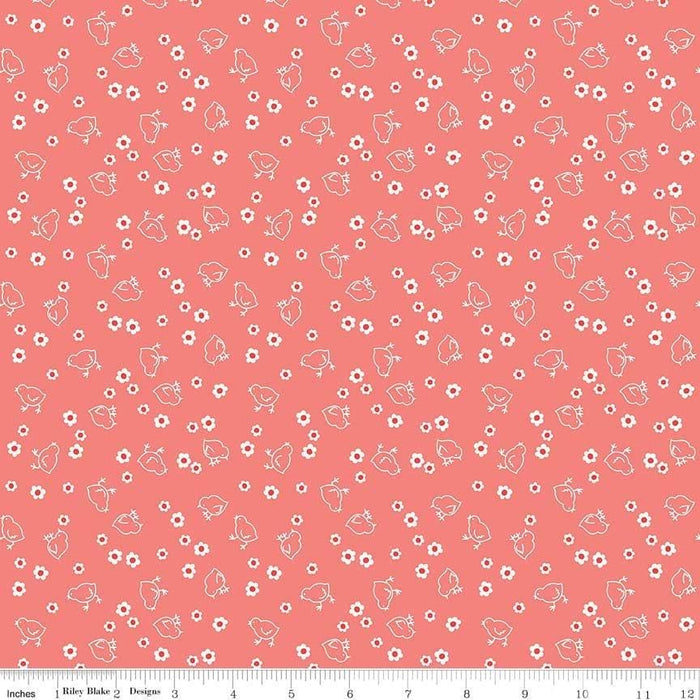Bee Backings! - Quilt Back Fabric - Riley Blake - by Lori Holt - 108" wide diagonal / bias Plaid on orange WB 6422-ORANGE - RebsFabStash