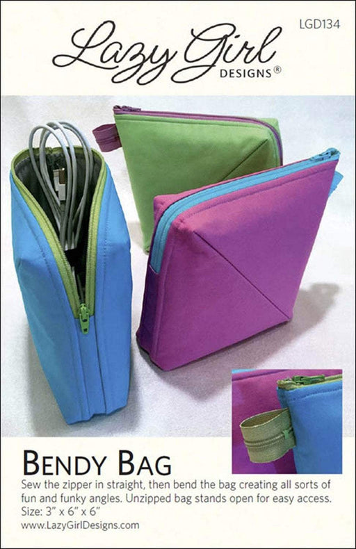 Bendy Bag Pattern - Lazy Girl Designs - Side Pocket - LGD134 - RebsFabStash