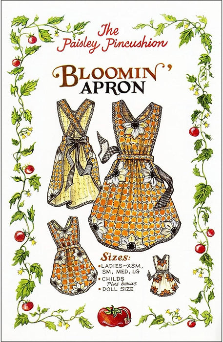 Bloomin' Apron pattern -by Katie Organ for The Paisley Pincushion Co. Inc. - Multiple sizes included - RebsFabStash