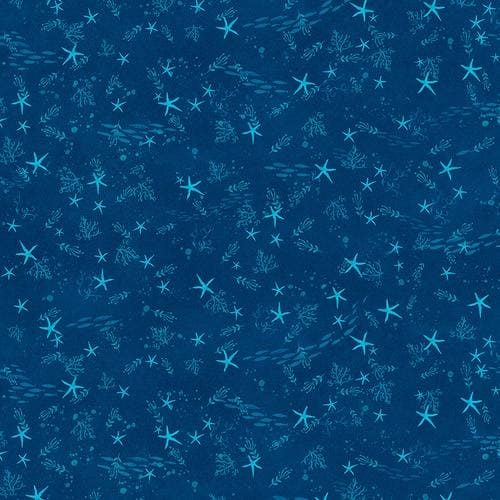 Blooming Ocean - Digital - Jelllyfish - by the yard - by Pam Vale for Studio E - 5406-71 - Blue - RebsFabStash