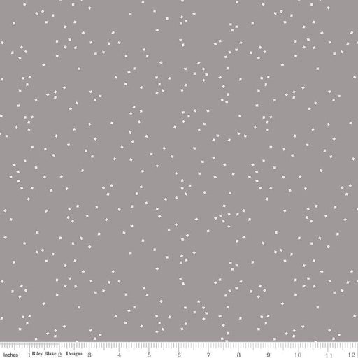 Blossom - per yard - By Christopher Thompson by Riley Blake Designers - C725 Gray - Tossed white blossoms on Gray - RebsFabStash
