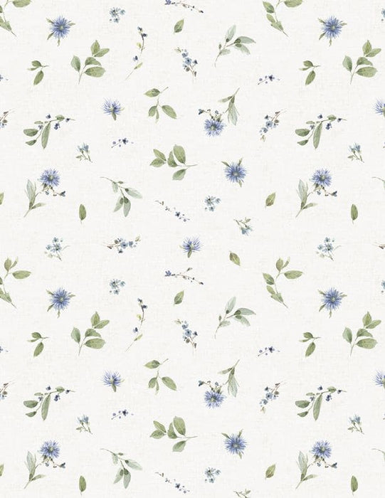 Bohemian Blue - Small Paisley Green - Per Yard - by Lisa Audit for Wilmington Prints - 3041 17757 714 - Paisleys, Green - RebsFabStash