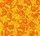 Brooke Fabric Collection by Studio 8 - Per Yard - Quilting Treasures - Shannon Ownby Quilt Along - Orange floral buds and scroll on yellow - RebsFabStash
