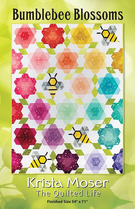 Bumblebee Blossoms - Quilt Pattern - Krista Moser - The Quilted Life - pieced - RebsFabStash