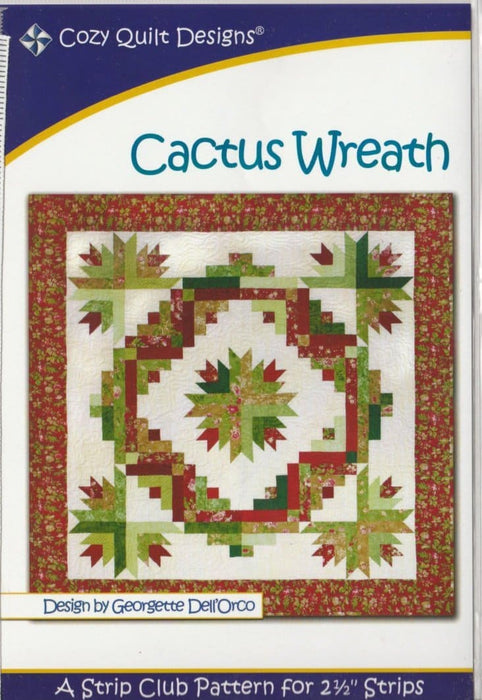 Cactus Wreath - Pattern - Cozy Quilt Designs - by Georgette Dell'Orco - RebsFabStash