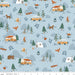 Camp Woodland - Moths - Denim - per yard - by Natàlia Juan Abelló - for Riley Blake - Outdoors, Woods, Camping, Wildlife - C10462-DENIM - RebsFabStash