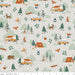 Camp Woodland -Scout Badges - Denim - per yard - by Natàlia Juan Abelló - for Riley Blake - Outdoors, Woods, Camping, Wildlife - C10465-DENIM - RebsFabStash
