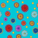 CARNIVALE fabric collection - Quilting Treasures - Debi Payne - Bright colors! Purple Blue Lime Dots on Black - RebsFabStash