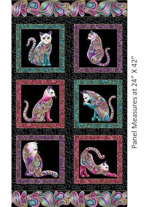 Cat-i-Tude 1 Quilt PATTERN by Christy (from RebsFabStash!) - Uses Cat-I-Tude 1 fabrics! Includes instructions for Queen or King! - RebsFabStash