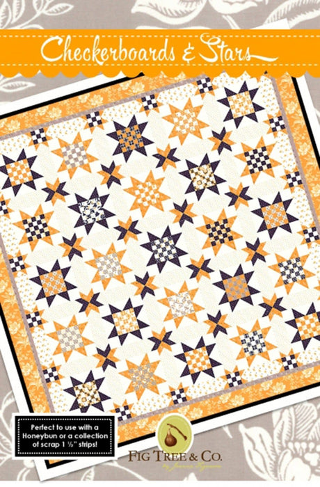 Checkerboards & Stars - by Fig Tree & Co. - Halloween quilt pattern - by Joanna Figueroa - RebsFabStash