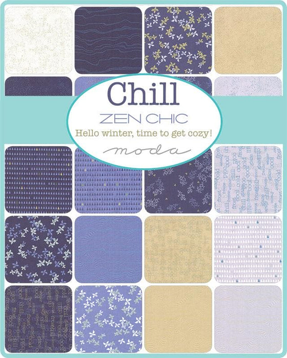 Chill - Cool Silver - by the yard - by Brigitte Heitland for Zen Chic - MODA - Hello Winter, Time To Get Cozy - RebsFabStash