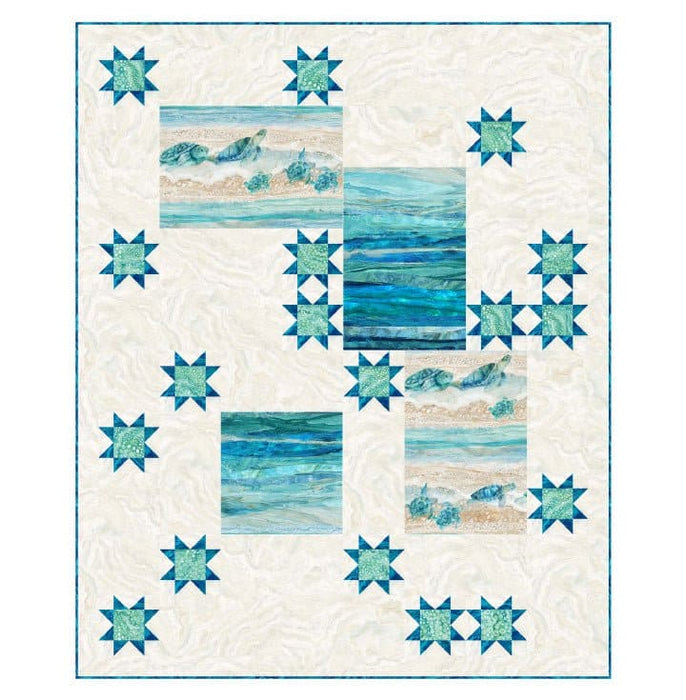 Chillaxing - Quilt KIT - uses Turtle Bay by Deborah Edwards and Melanie Samra for Northcott - pattern by Dragonfly's Quilting Design Studio - RebsFabStash