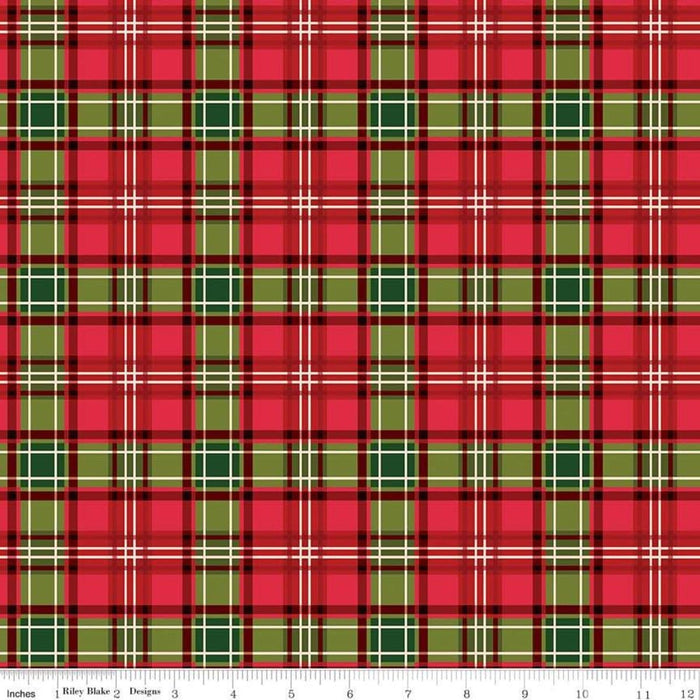 Christmas Memories - Red Plaid - per yard - by Riley Blake Designs - Winter - Coordinates with Christmastime is Here - C8698-RED - RebsFabStash