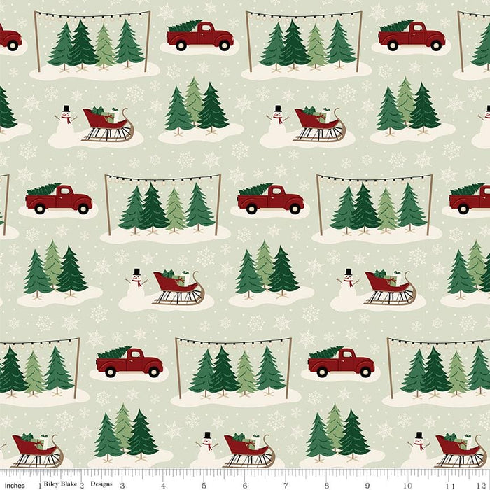 Christmas Traditions - by the yard - by Dani Mogstad for Riley Blake Designs - Trees - C9591-CREAM - RebsFabStash