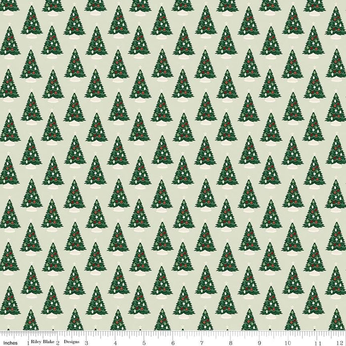 Christmas Traditions - by the yard - by Dani Mogstad for Riley Blake Designs - Trees - C9591-CREAM - RebsFabStash