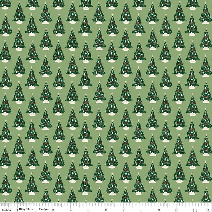 Christmas Traditions - by the yard - by Dani Mogstad for Riley Blake Designs - Trees - C9591-GREEN - RebsFabStash