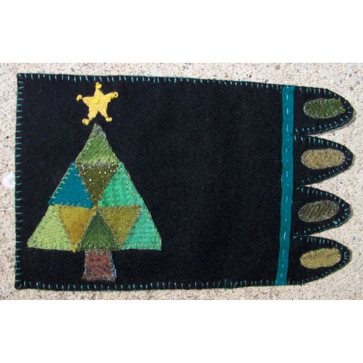 Christmas Tree Mug Rug Kit - Includes wool buttons and glue! - In the Patch Designs - Phyllis Meiring - craft kit, wool kit - RebsFabStash