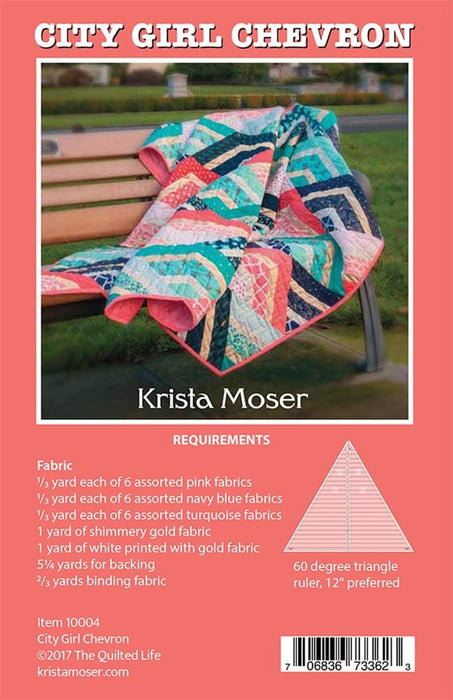 City Girl Chevron - The Quilted Life - Pattern - Krista Moser Designs KM 10004 - RebsFabStash