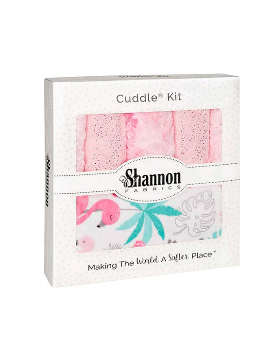 Lullaby Cuddle Kit - Flamazing - Blanket/Quilt KIT- Shannon Cuddle fabric - Baby Blanket, Flamingos - CKLULLABY FLAMAZING!