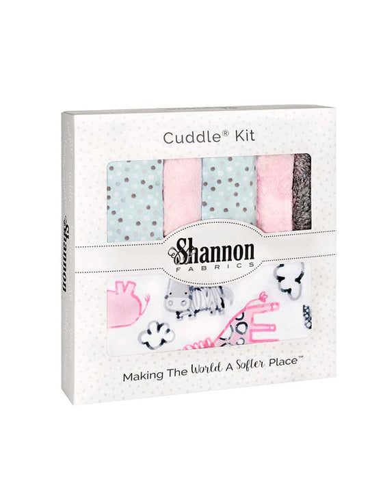 Wee Ones Cuddle Kit - Lion Around Pink - Quilt KIT- Shannon Cuddle fabric -Animals - CKWEEONES LIONAROUND PINK-Quilt Kits & PODS-RebsFabStash
