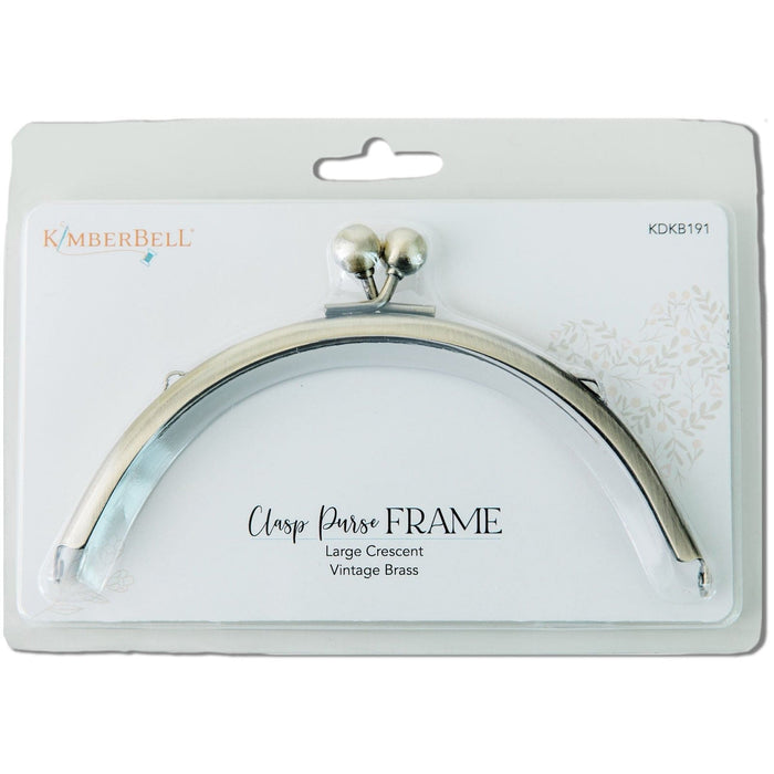 Clasp Purse Frame - Large Crescent - Vintage Brass - by Kimberbell - Kim Christopherson - Fit Keepsake Clasp Purses - KDKB191 - RebsFabStash