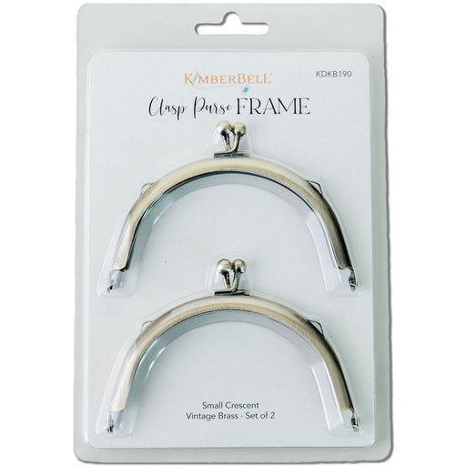 Clasp Purse Frame - Small Crescent - Vintage Brass - Set of 2 - by Kimberbell - Kim Christopherson - Fit Keepsake Clasp Purses - KDKB190 - RebsFabStash