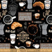 Coffee Shop - per yard - by Whistler Studios for Windham - Coffee Mugs Brown - 52260-8 - RebsFabStash