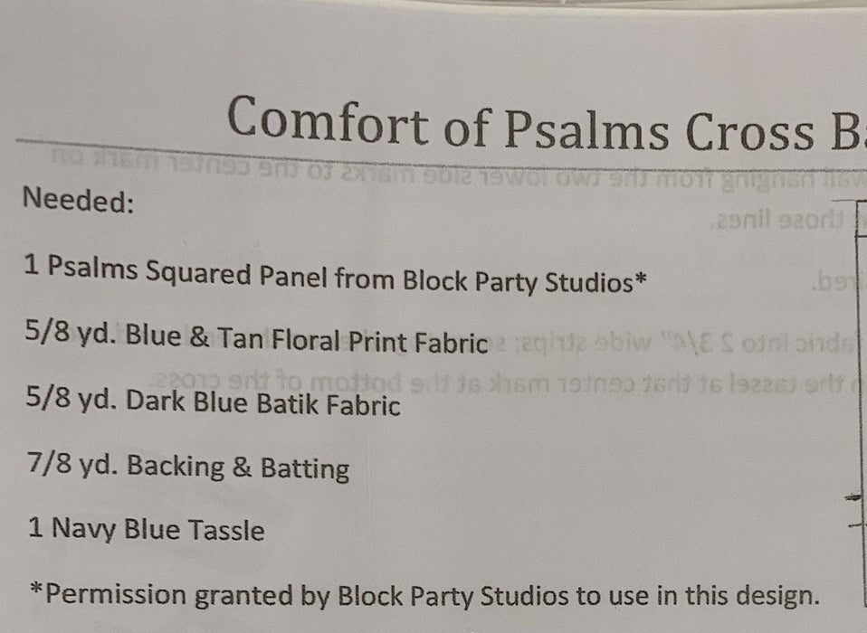 Comfort of the Psalms Cross Banner - Quilt Pattern - by Julie Rinard Quilting - Wall Hanging - Banner - Easy pattern! Religious - RebsFabStash