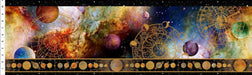 Cosmos - Border Print - Per Yard - Jason Yenter - In the Beginning - Planets and stars! - Digital Print - 3COS-1 - RebsFabStash