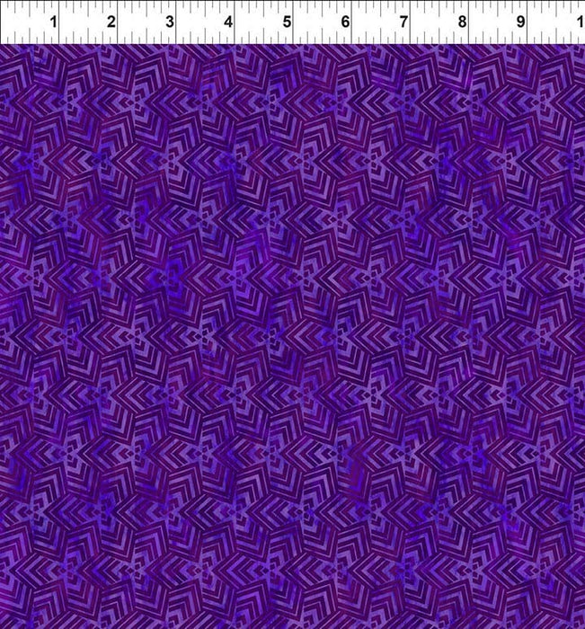 Cosmos - Geometric Shields Purple - Per Yard - Jason Yenter - In the Beginning - Planets and stars! - Digital Print - 10COS-2 - RebsFabStash