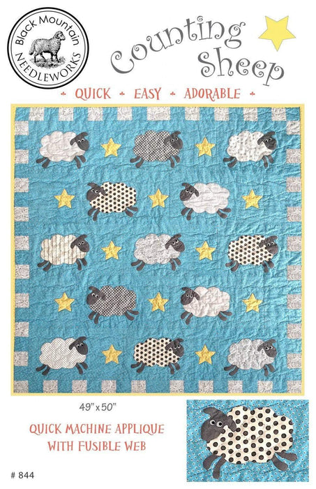 Counting Sheep - Quilt Pattern - Black Mountain Needleworks - Teri Christopherson - applique, wall hanging or crib quilt - RebsFabStash