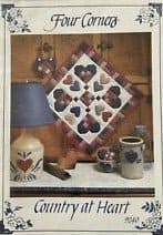 Country At Heart - Quilt PATTERN - by Four Corners - Beginner & Beyond - Wallhanging, Hearts - 3753936 - RebsFabStash