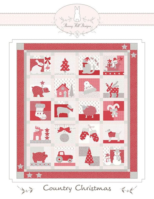 Country Christmas BOM/10MOS - Quilt Pattern - by Anne Sutton of Bunny Hill Designs for MODA - uses Country Christmas Fabrics by Moda - Applique - RebsFabStash