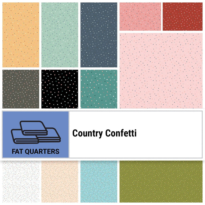 Country Confetti - Cotton Candy - Per Yard - Poppie Cotton - Part of "Farmhouse Favorites" collection - Dark Pink - CC20181 - RebsFabStash