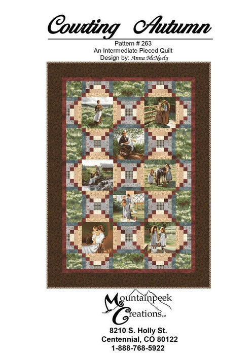 Courting Autumn - Panel Blocks Pattern - by Mountainpeek Creations - designed by Anna McNeely - RebsFabStash