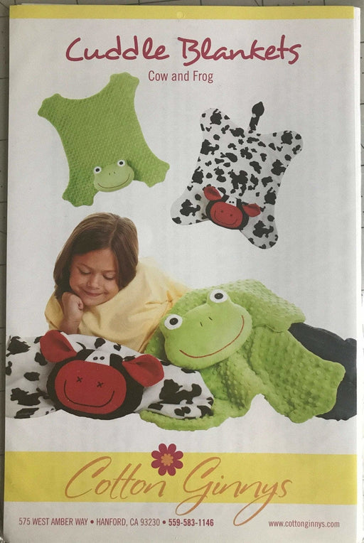 Cuddle Blankets - Cow and Frog by Cotton Ginnys - RebsFabStash