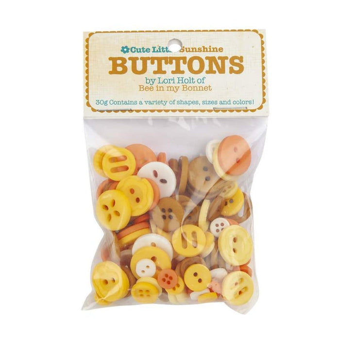 Cute Little Buttons by Lori Holt for Riley Blake Designs 30g contains variety of shapes, sizes, and colors from RebsFabStash