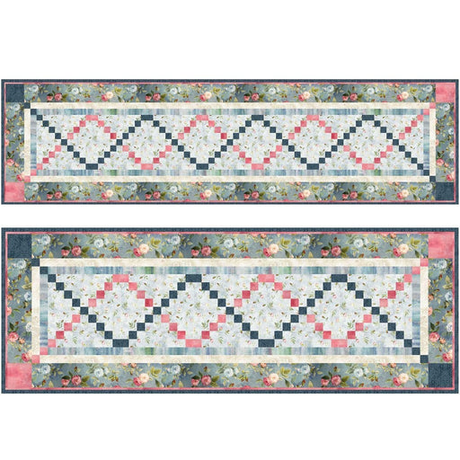 Daniella - Bed Runner - Quilt KIT - by Cyndi Hershey - P&B Textiles - Pastel, Pink, Blue - Table Runner Pattern Included - 21" x 81" - RebsFabStash