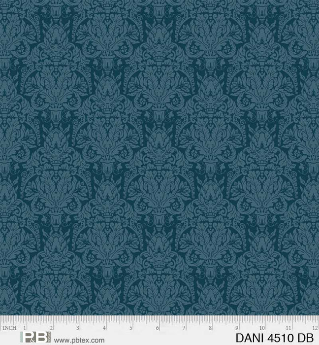 Daniella - Jacquard - Per Yard - P&B Textiles - Tonal, Blender, Blue - DANI 4510 B - RebsFabStash