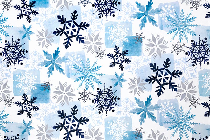 Snowfall Digital Cuddle® Navy - per yard - Shannon Cuddle - Style Snowfall Digital - Color Navy-Cuddle/Minkie-RebsFabStash