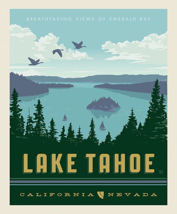 Destinations - Lake Tahoe Poster Panel - per PANEL - by Anderson Design Group for Riley Blake - 36" x 43" - P10972-TAHOE - RebsFabStash