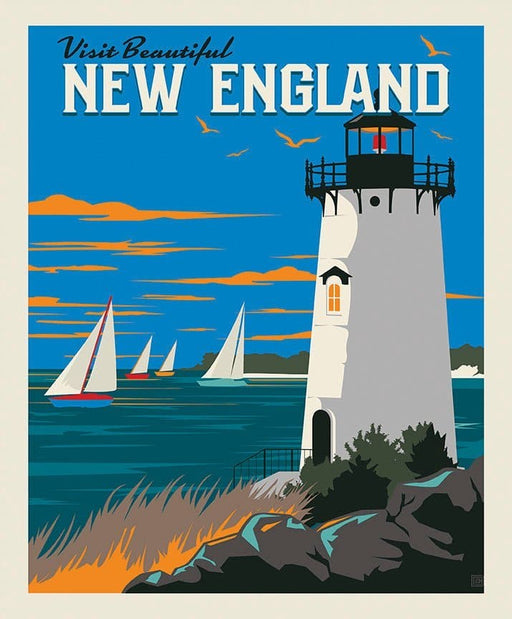 Destinations - New England Poster Panel - per PANEL - by Anderson Design Group for Riley Blake - 36" x 43" - P10974-NEWENGLAND - RebsFabStash