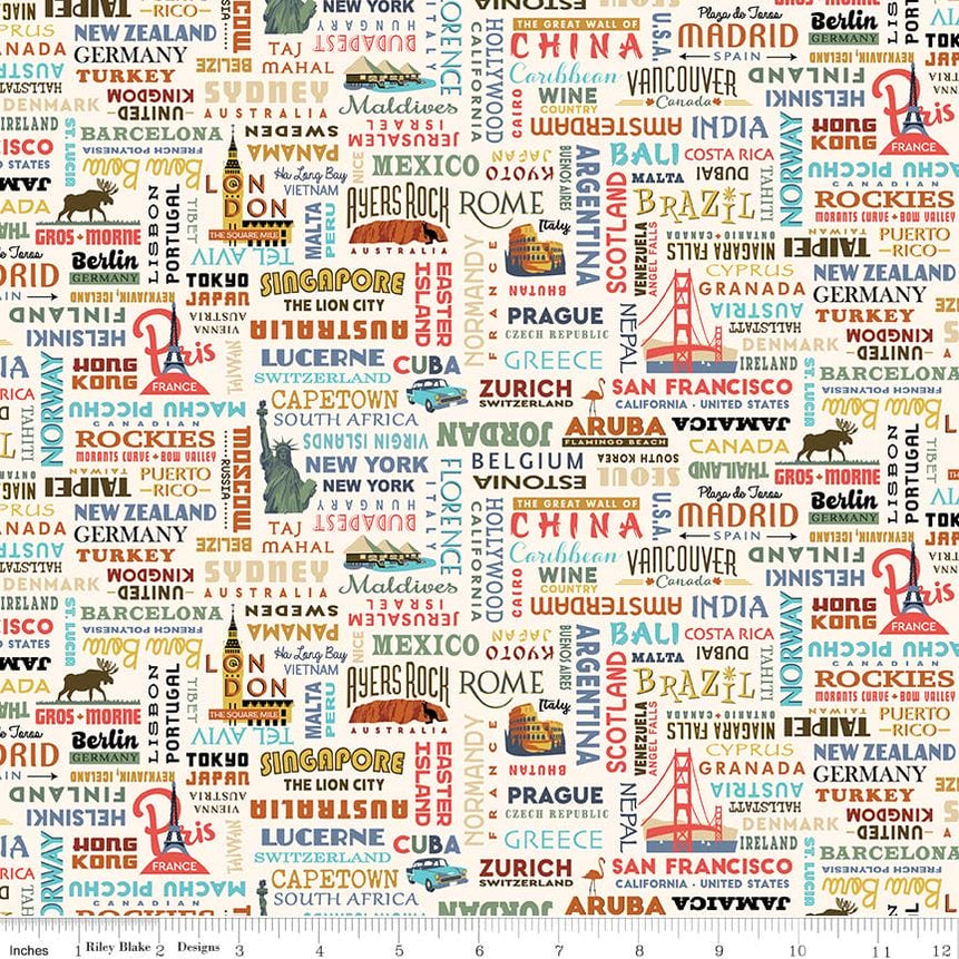 Destinations - per PANEL - by Anderson Design Group for Riley Blake ...