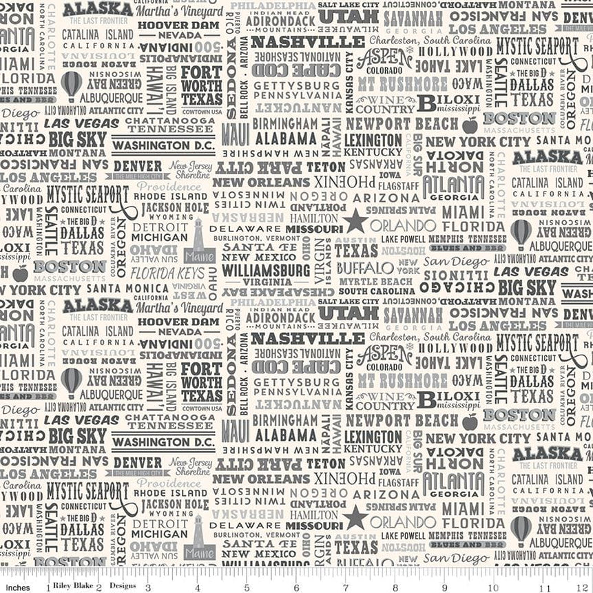 Destinations - per PANEL - by Anderson Design Group for Riley Blake ...
