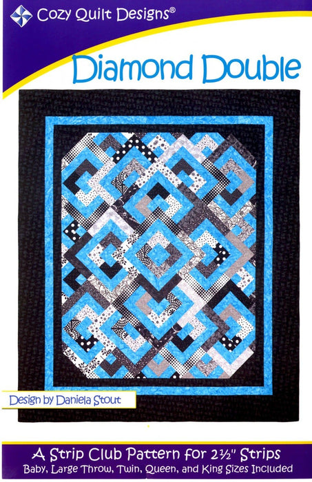 Diamond Double - Pattern - Cozy Quilt Designs - by Daniela Stout - RebsFabStash