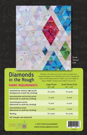 Diamonds in the Rough - Stash Lab Quilts - Pattern - TA104 - RebsFabStash