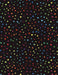 Dot - per yard- Timeless Treasures - Dot - Multi-color dots on Black - Blender - COLOR-C3151 Black - RebsFabStash