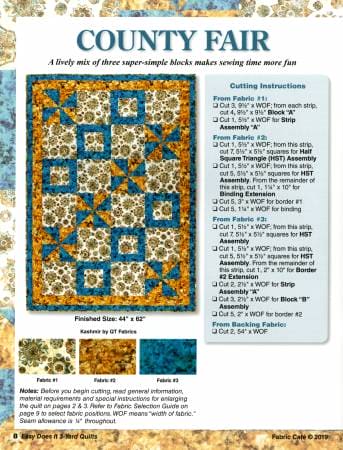 Fabric Cafe - Quilt Pattern - Easy Peasy 3-Yard Quilts Book