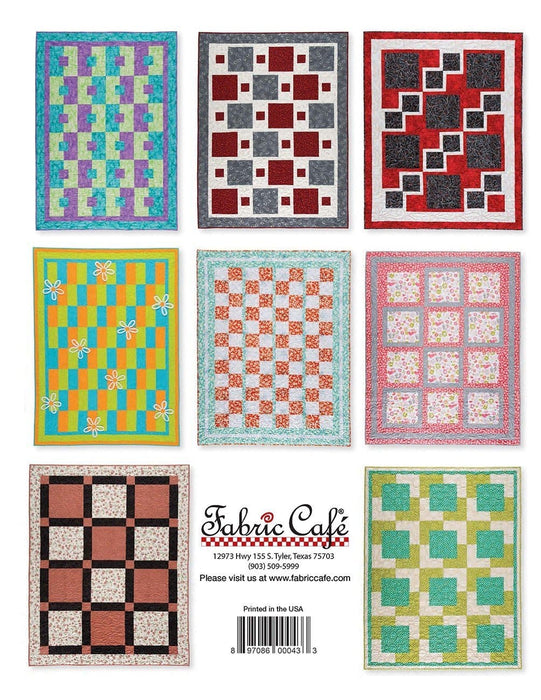Easy Peasy - Quilt PATTERN book - by Donna Robertson of Fabric Cafe - 3 Yard Quilts - 8 different patterns - RebsFabStash